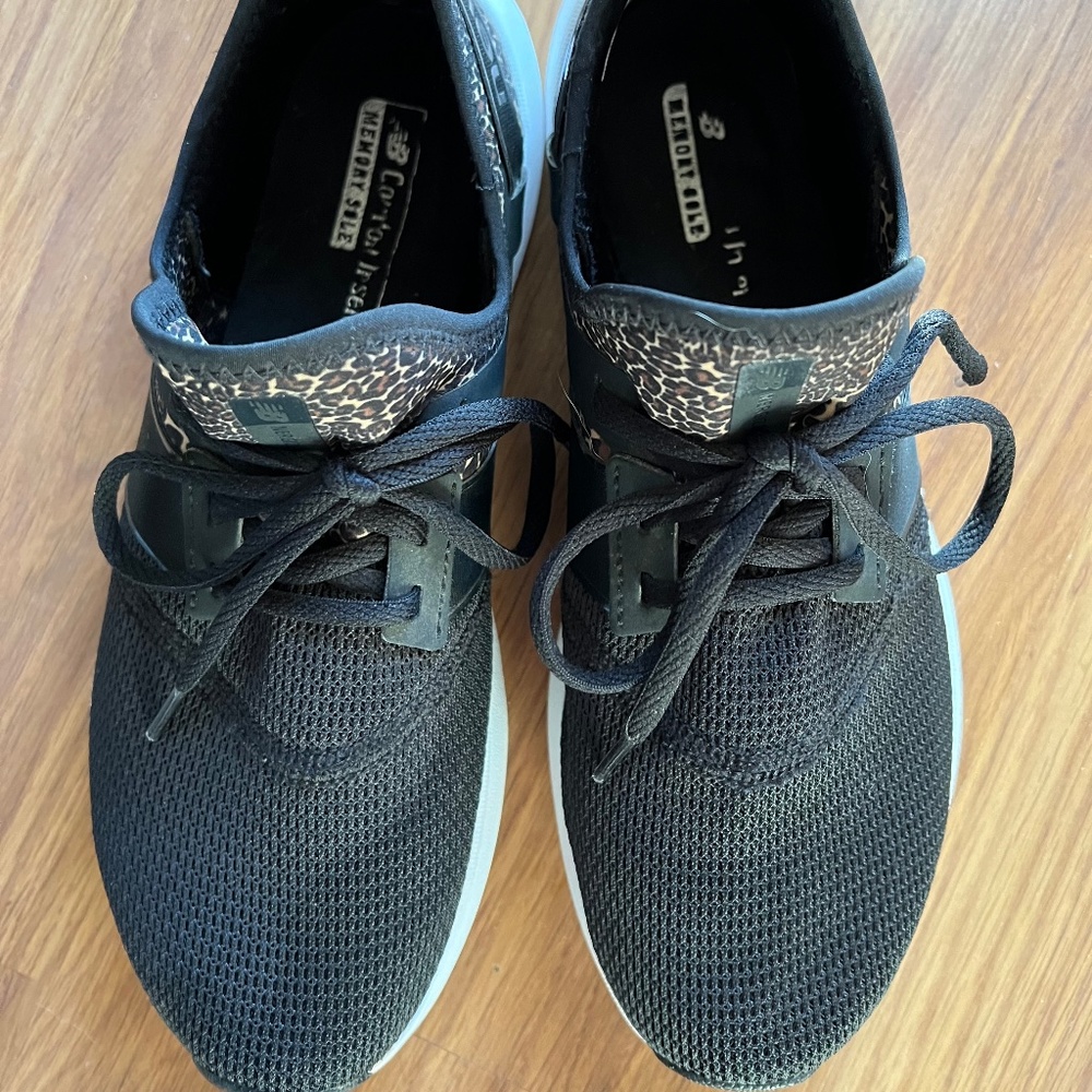 New Balance Women's FuelCore Nergize V1 Sport Shoes Size 9 Black/Leopard Print